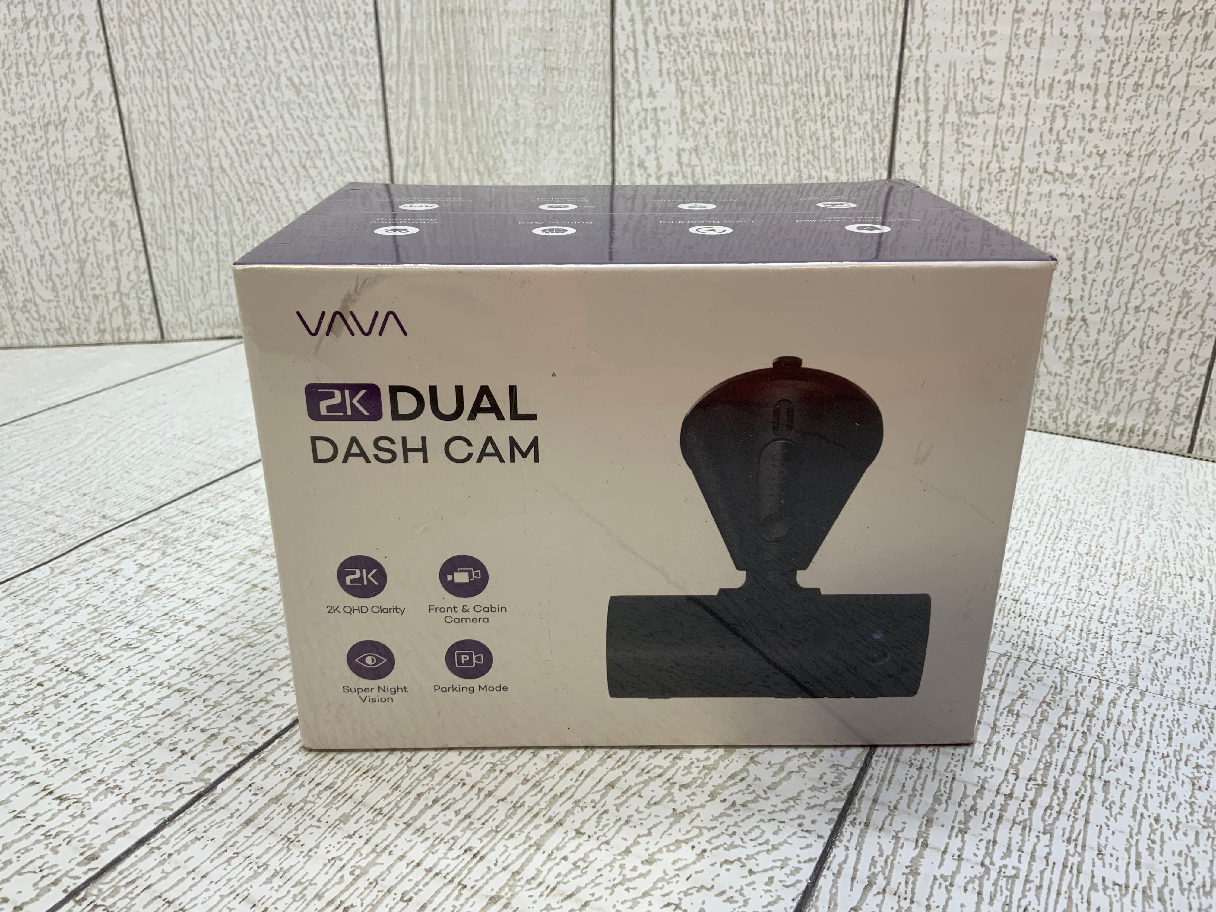 VAVA 2K Dual Dash Cam - Front & Cabin Camera - Night Vision - **Factory Sealed** (7938465562862)